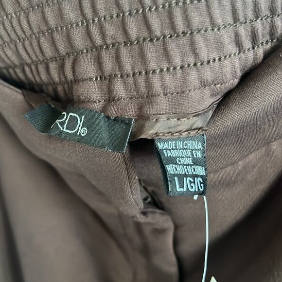 NWT Nordstrom RDI Chocolate Brown Wide Leg Stretch Pants Dress Pant Large - Picture 5 of 8